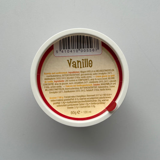 Vanille roomijsbeker